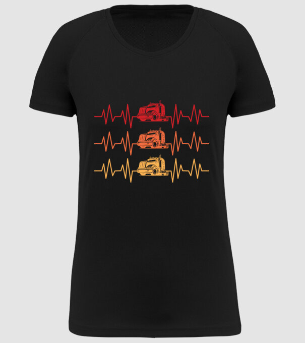 truck driver model negru pe tricou