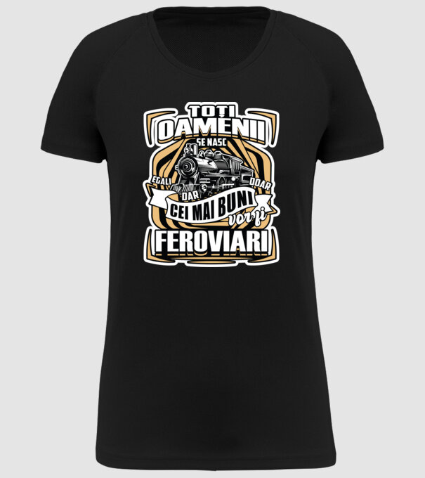 Ttoți oamenii - se nasc egali dar doar cei mai buni vor fi feroviari model negru pe tricou