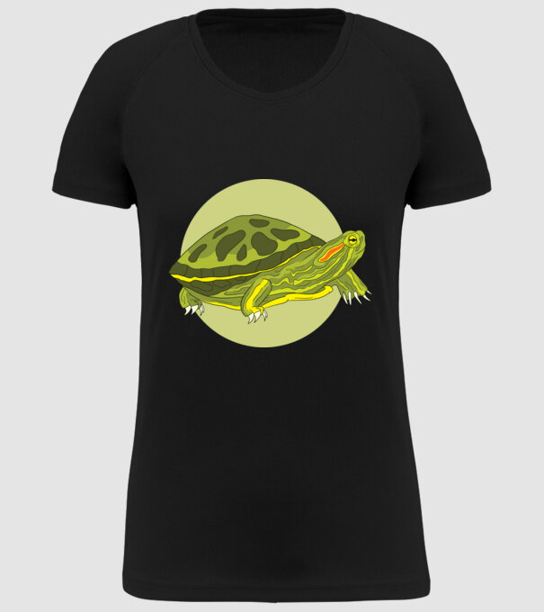 Turtle model negru pe tricou