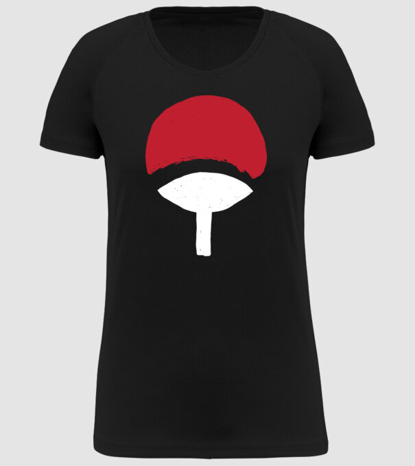 Uchiha logo model negru pe tricou