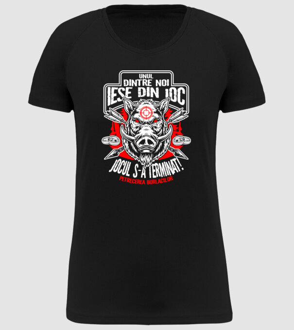 Unul dintre noi iese din joc - jocul s-a terminat - petrecerea burlacilor model negru pe tricou