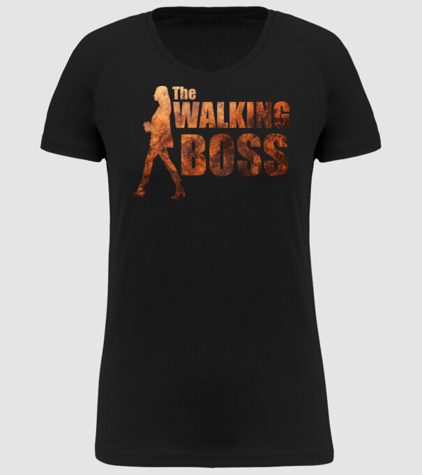 Walking bos model negru pe tricou