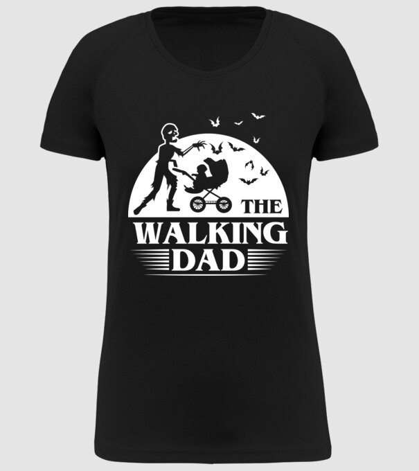 Walking dad model negru pe tricou
