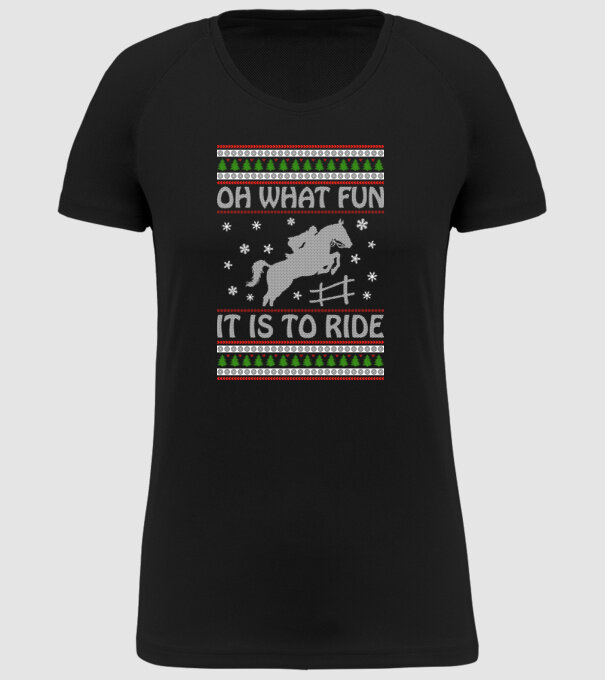 What Fun is to ride - Horse model negru pe tricou