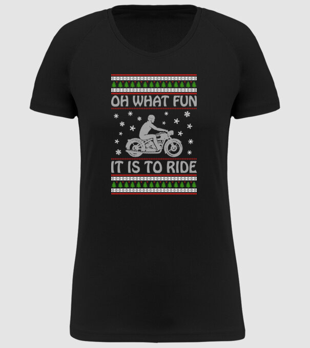 What Fun is to ride - Moto model negru pe tricou
