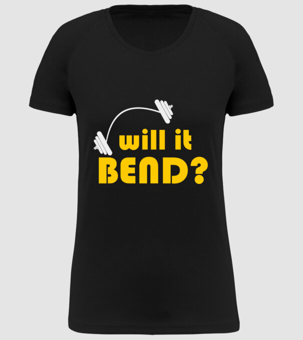 Will it bend model negru pe tricou