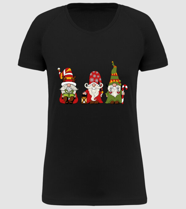 Xmas gnomes 2 model negru pe tricou