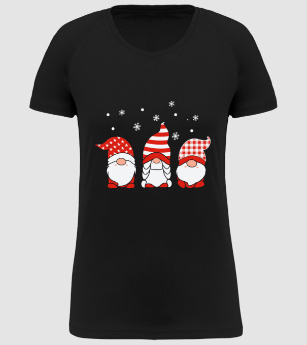Xmas gnomes model negru pe tricou