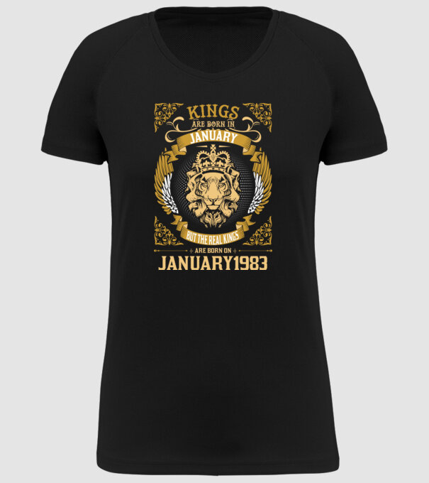 Ziua de naștere a Leului 1983 january model negru pe tricou