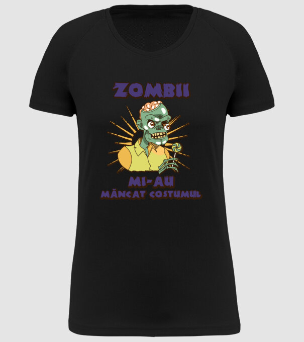 Zombii mi-au mâncat costumul model negru pe tricou
