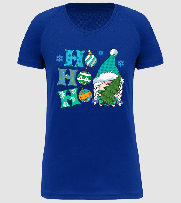 Ho-ho-ho gnome model albastru regal pe tricou