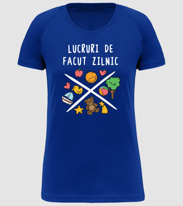 lucruri de făcut zilnic model albastru regal pe tricou
