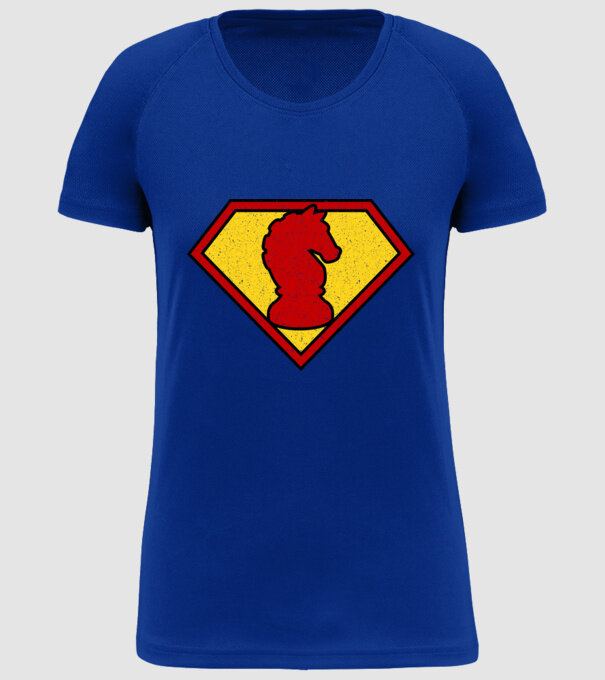 SuperChess cal de șah model albastru regal pe tricou