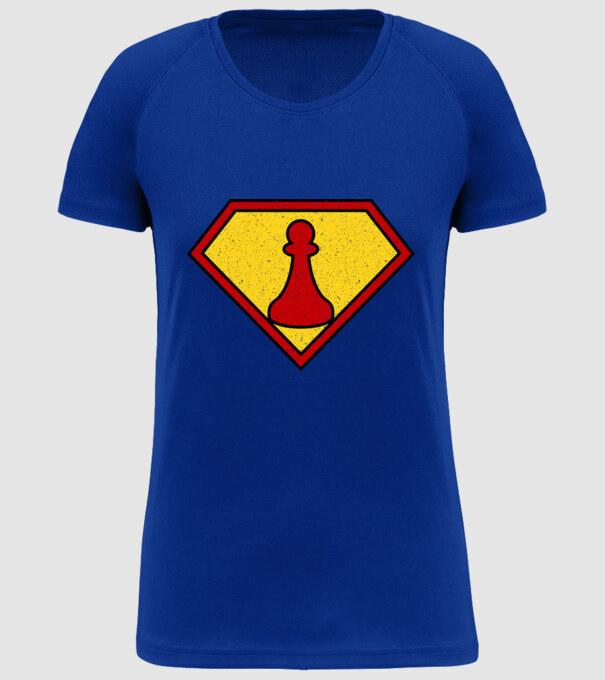 SuperChess pion de șah model albastru regal pe tricou