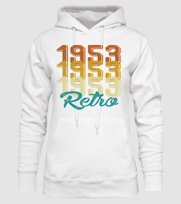 1953 Retro model alb pe tricou