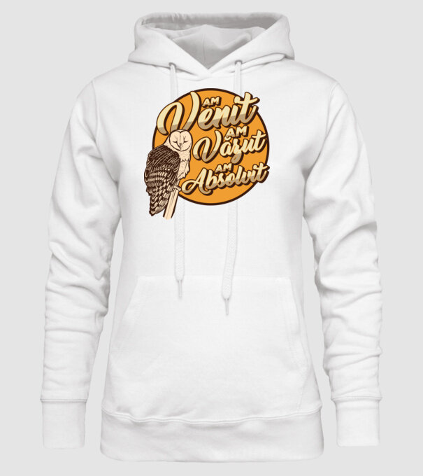 Absolvire model alb pe tricou