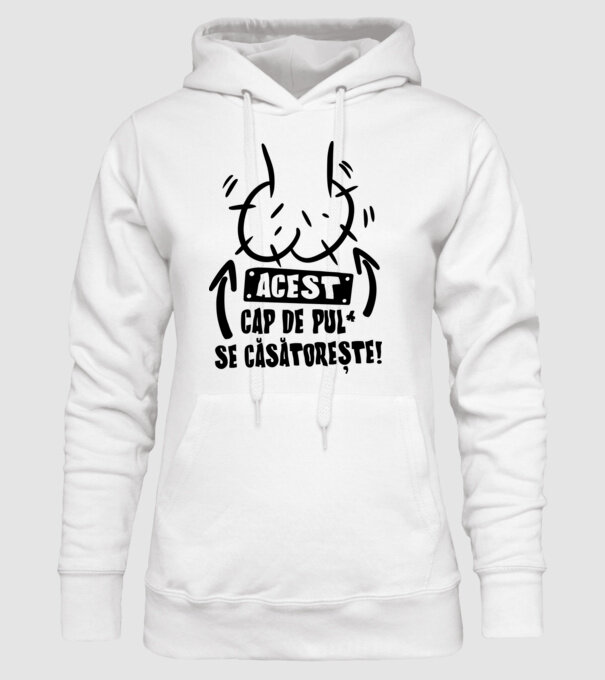 Acest - cap de pulă - se căsătorește! model alb pe tricou