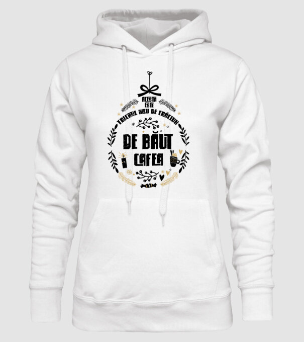 acesta este tricoul meu de Crăciun_de băut cafea model alb pe tricou