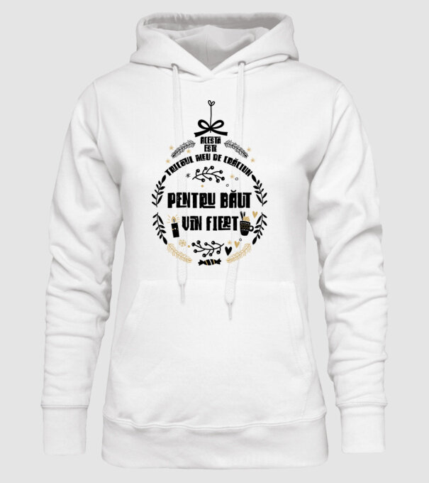 acesta este tricoul meu de Crăciun_pentru băut vin fiert model alb pe tricou