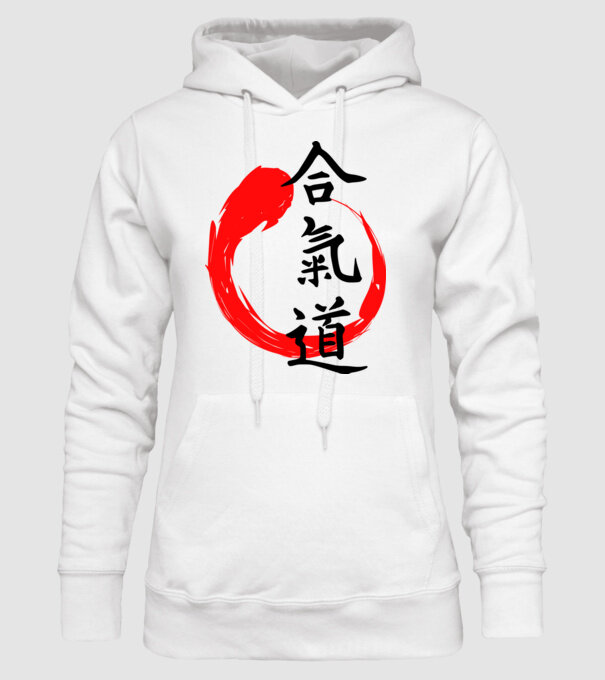 Aikido model alb pe tricou