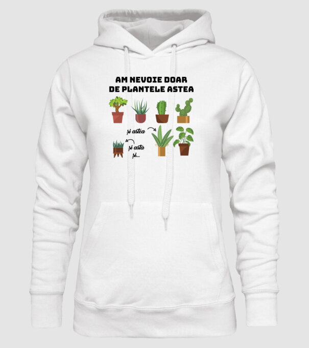 am nevoie doar de plantele astea model alb pe tricou