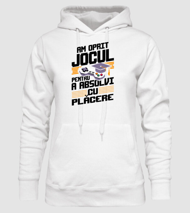 Am oprit jocul absolvent alb model alb pe tricou