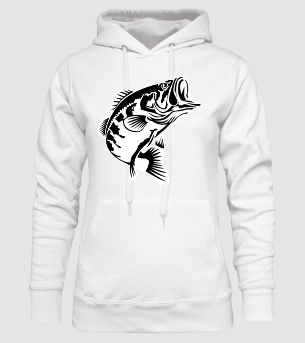 AngryFish model alb pe tricou