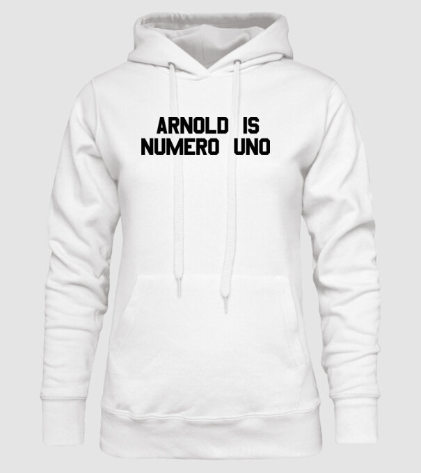 Arnold is Numero Uno model alb pe tricou