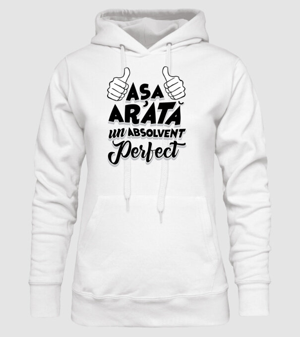 Așa arată un absolvent perfect model alb pe tricou