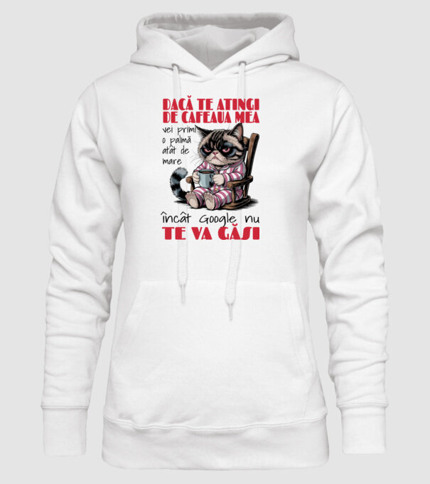 atinge cafeaua mea și nici măcar Google nu te va găsi Alb model alb pe tricou