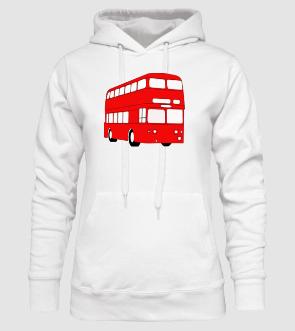 Autobuze model alb pe tricou