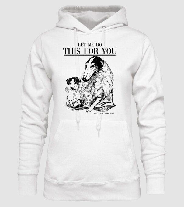 BORZOI Elagant model alb pe tricou