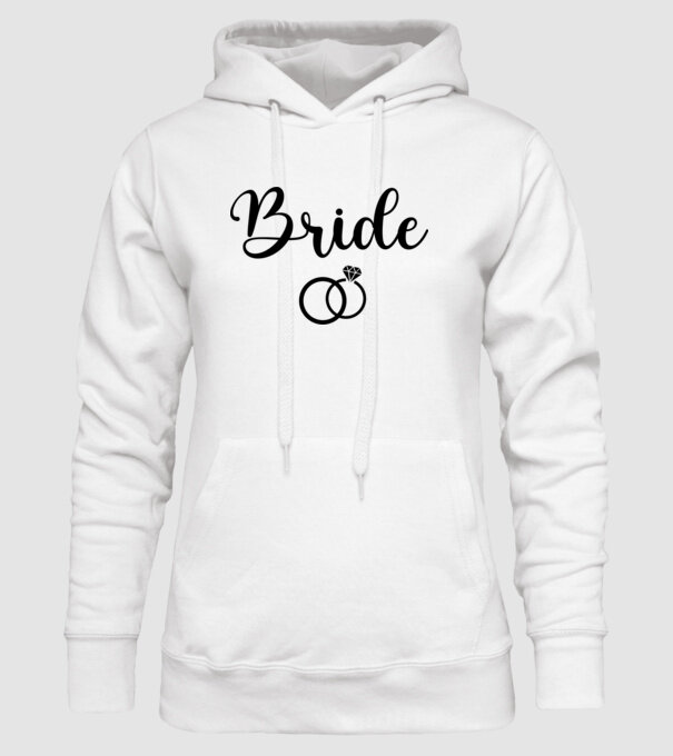 Bride model alb pe tricou