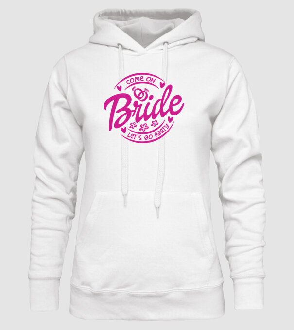 Bride Barbie lets go party model alb pe tricou