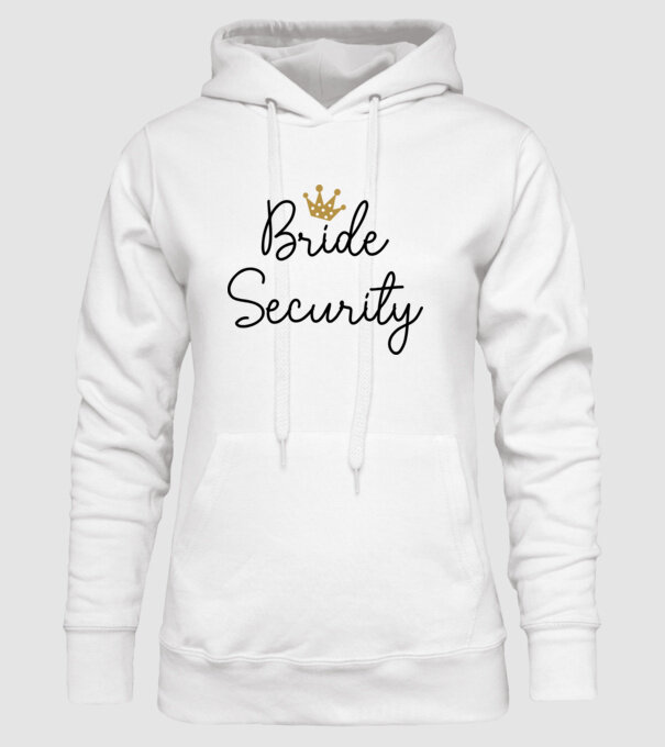 Bride Security model alb pe tricou