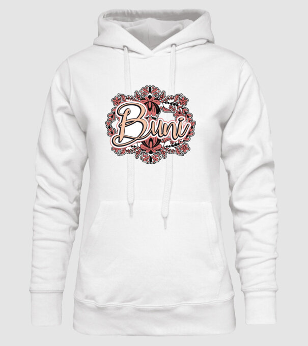Buni model alb pe tricou