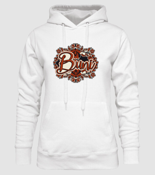 Buni model alb pe tricou