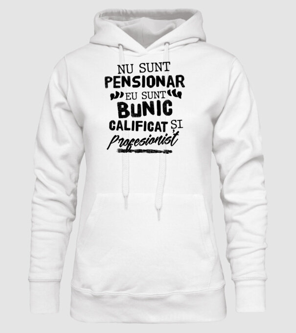 Bunicul profesionist model alb pe tricou