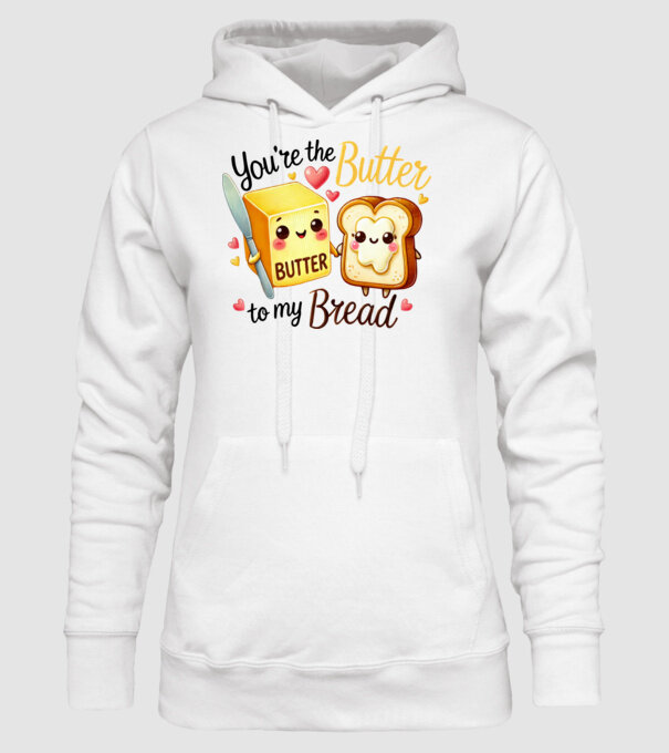 Butter to my Bread model alb pe tricou