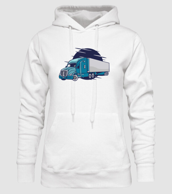 Camioane model alb pe tricou
