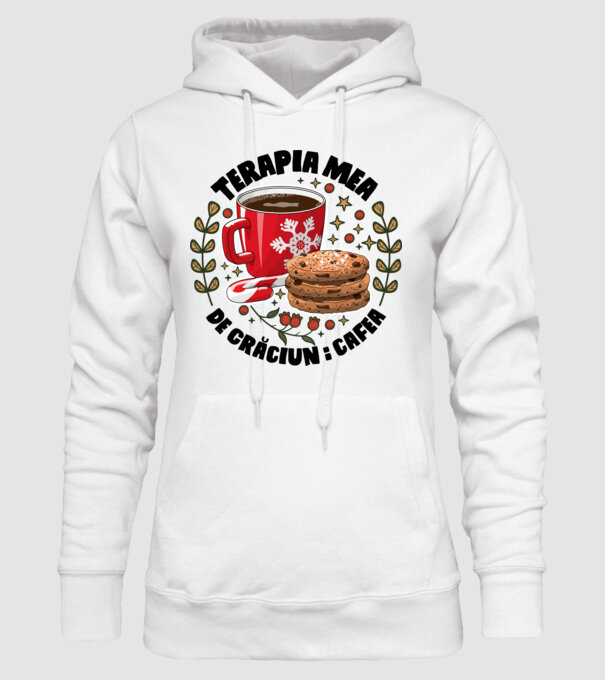 Cană de cafea de Crăciun model alb pe tricou