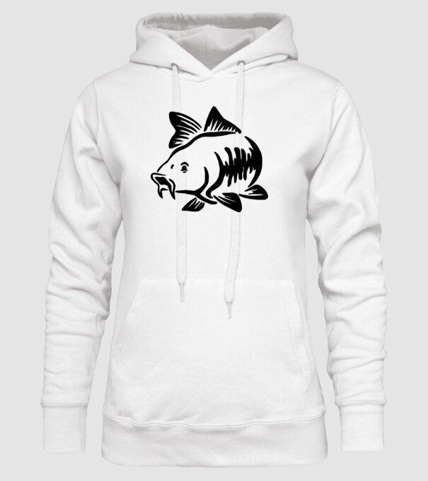 Carp model alb pe tricou