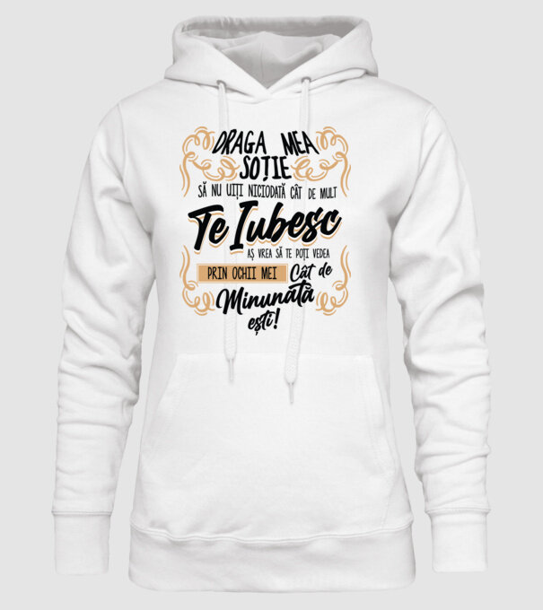 Cât de minunată ești model alb pe tricou