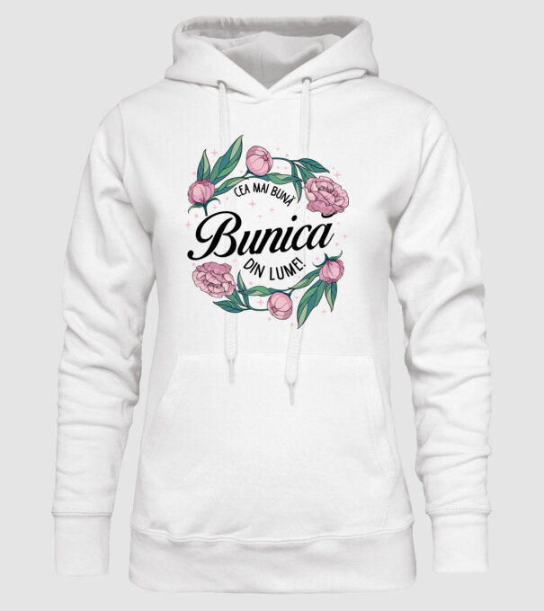 Cea mai bună bunică din lume! model alb pe tricou