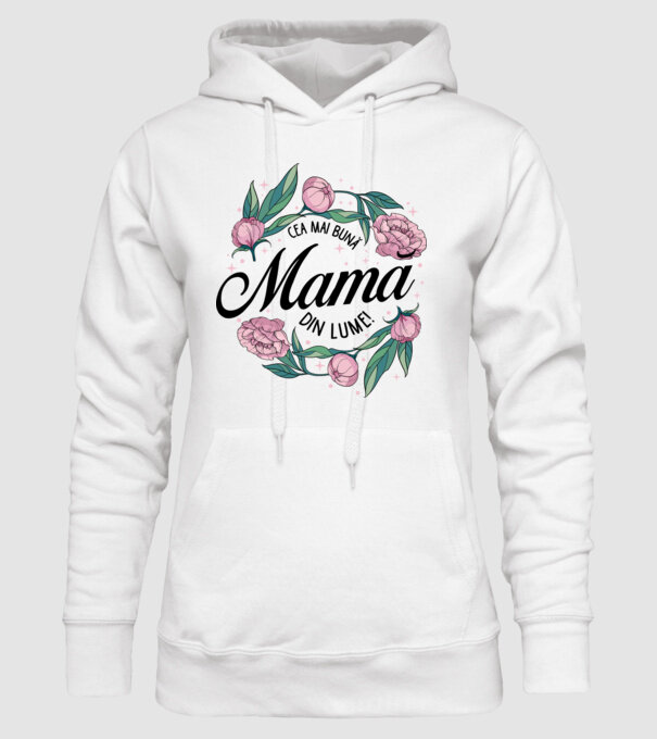 Cea mai bună mamă din lume model alb pe tricou