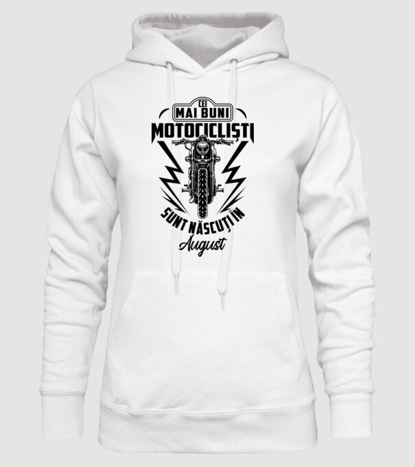 Cei mai buni motocicliști sunt născuți în August model alb pe tricou