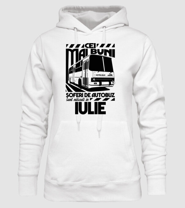 Cei mai buni șoferi de autobuz sunt născuți în Iulie model alb pe tricou