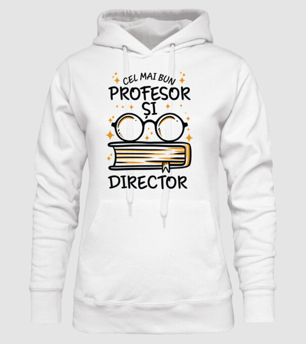 Cel mai profesor director model alb pe tricou