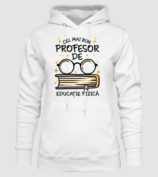 Cel mai profesor educație fizică model alb pe tricou