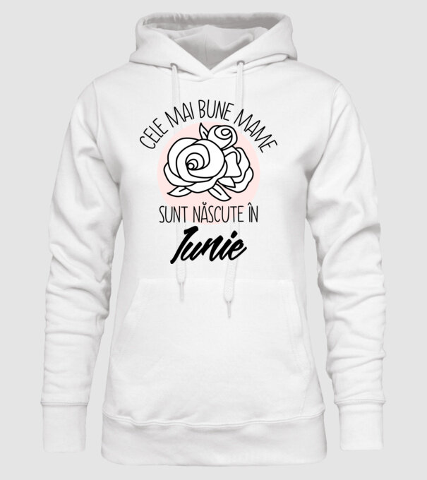 Cele mai bune mame sunt născute în Iunie model alb pe tricou